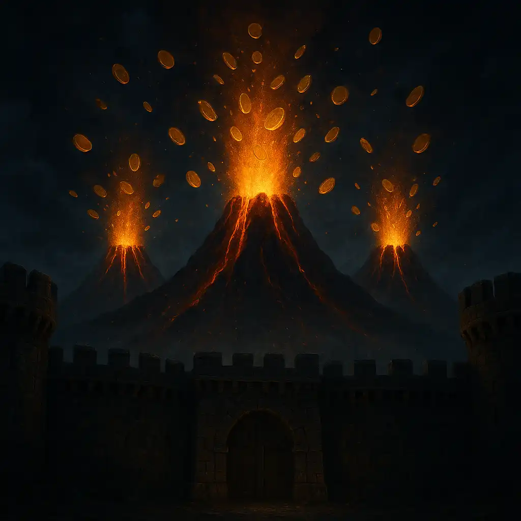 3 Coin Volcanoes slot game artwork at MorosWin Casino