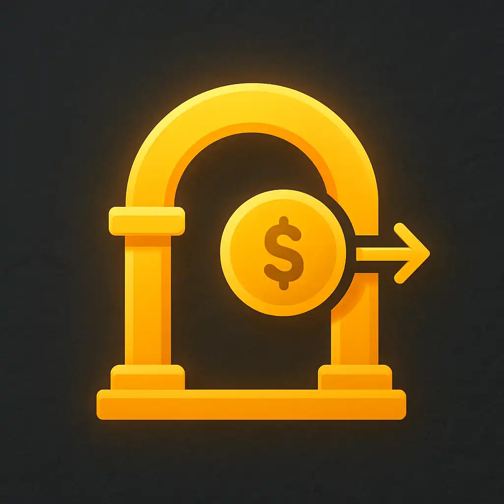 Bank transfer payment icon